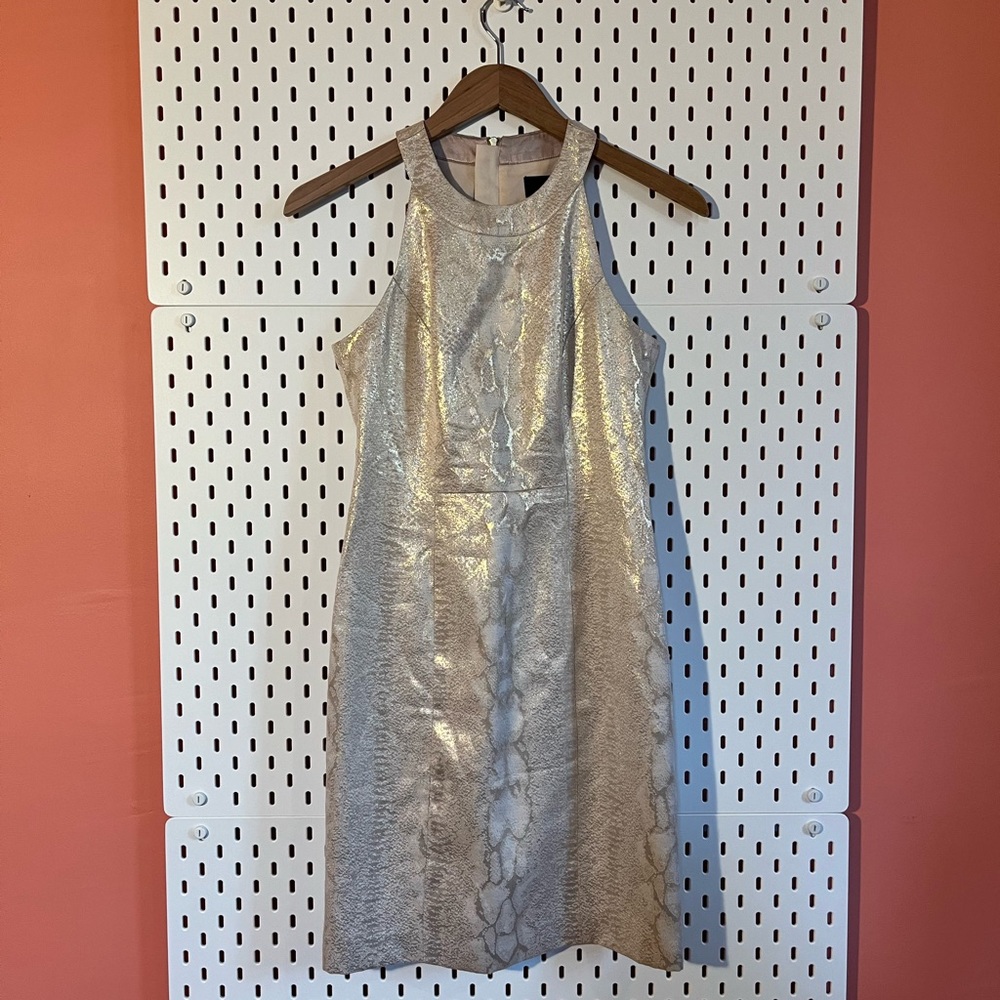 Banana Republic Monogram Line Iridescent Sleeveless Dress, Size 0
